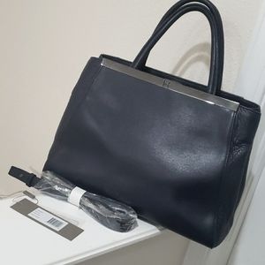 Halston Heritage Navy Leather Handbag